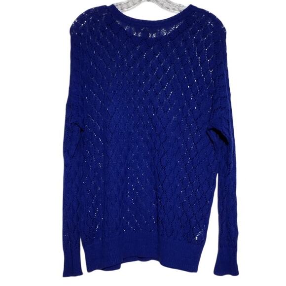 Tommy Bahama Open Knit Blue Linen Cotton Pullover Sweater | Size S - Picture 3 of 7